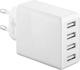 Wentronic Goobay 4-fach USB-Ladegerät 30W weiß