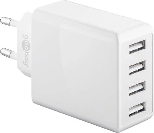 Wentronic Goobay 4-fach USB-Ladegerät 30W weiß