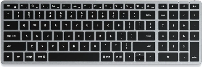 Satechi Slim X2 Backlit Keyboard, schwarz/grau, Bluetooth, US