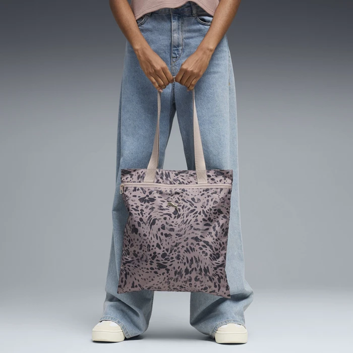 Puma Pop Tote Shopper sandstone/animal aop