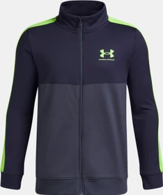 Under Armour Rival Colorblock Trainingsanzug downpour gray/washed navy/hyper green (Junior)