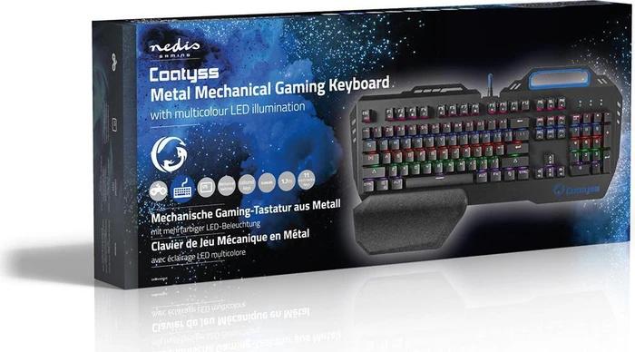 Nedis Coatyss Mechanische Gaming Tastatur, LEDs RGB, Gaote Outemu BLUE, USB, US