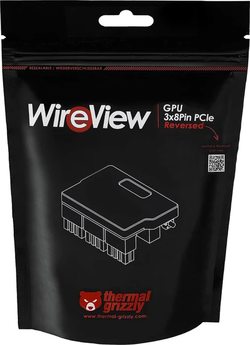 Thermal Grizzly WireView GPU Reverse, 180°, 3x 8-Pin PCIe