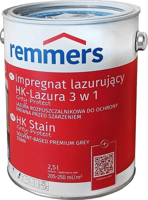 Remmers HK-Lasur 3in1 Grey-Protect wassergrau, 2.5l