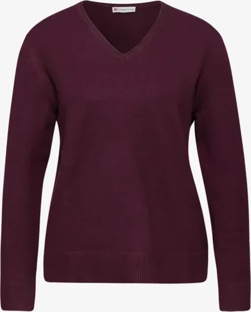 Street One Kuscheliger V-Neck Pullover wildberry red (Damen)