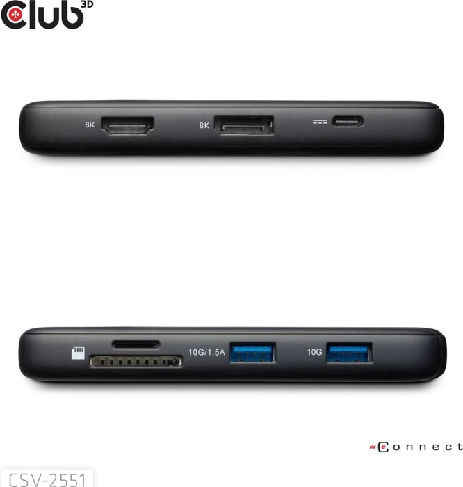 Club 3D 8-in-1 Hub, USB-C 3.1 [Stecker]