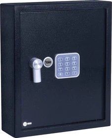 Yale Schlüsseltresor mit Tastenfeld M, schwarz, Schlüsselschloss/elektronisches Zahlenschloss