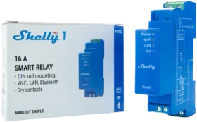 Shelly Pro 1, DIN-Schienen-Schaltmodul, 1-Kanal, Schaltaktor