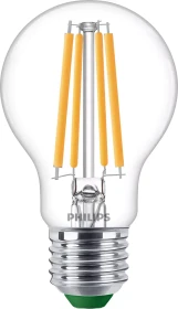 Philips Ultra Efficient LED Filament E27 4-60W 827 A60 CL,   3 Stück