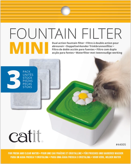Catit doppelt wirkender mini Ersatzfilter für Trinkbrunnen mit Blume, 1.5l