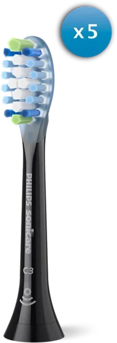 Philips HX9045/88 Sonicare C3 Premium Plaque Defence Ersatzbürste schwarz, 5 Stück