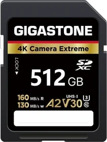 Gigastone 4k Camera Extreme R160/W130 512GB, UHS-I U3, A2, Class 10
