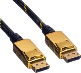 Roline / Secomp Gold DisplayPort 1.2 Kabel 4K2K schwarz/gold, 2m