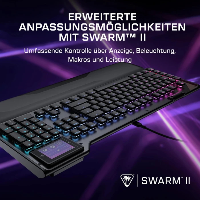 Turtle Beach Command Series KB5, schwarz, LEDs RGB, Low-Profile TITAN Linear, USB, DE