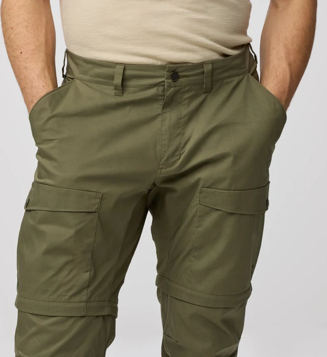 Fjällräven Abisko Hybrid Trail Zip-Off Hose lang laurel green (Herren)