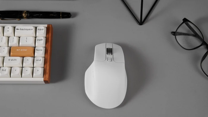 Keychron M6 All Silent Wireless Mouse weiß, 1K PixArt 3311, USB/Bluetooth