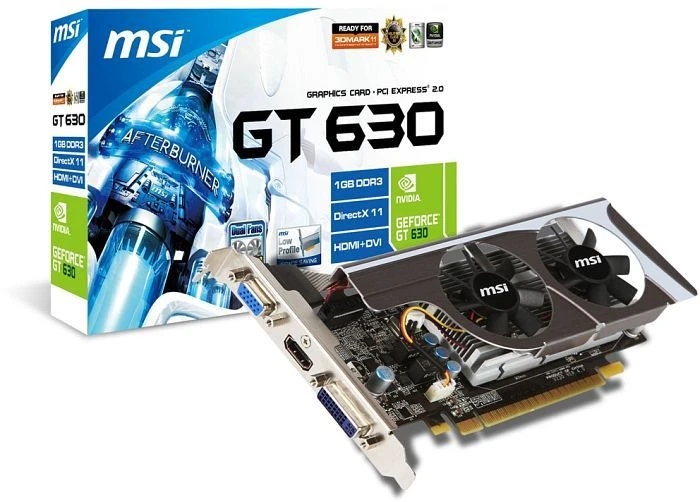 MSI GeForce GT 630, N630GT-MD1GD3/LP, 1GB DDR3, VGA, DVI, HDMI