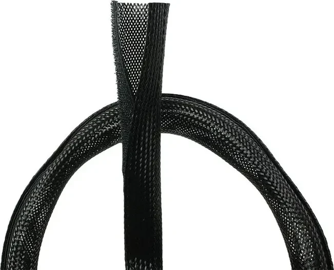 LogiLink Kabelschlauch Gewebeschlauch mit Klettverschluss, 32mm, 1.8m, schwarz