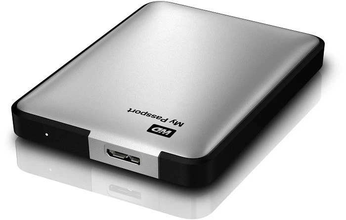 Western Digital WD My Passport silber 2TB, USB 3.0 Micro-B