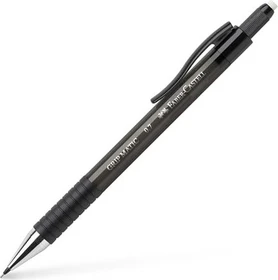Faber-Castell Grip Matic 1377 Druckbleistift 0.7mm graphit, schwarz transparent, Radierer