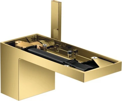 Hansgrohe Axor MyEdition Waschbeckenarmatur 70 mit Push-Open Ablaufgarnitur ohne Platte polished goldoptik