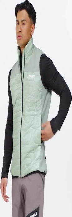 adidas Terrex Xperior Varilite Hybrid PrimaLoft Funktionsweste silver green (Herren)