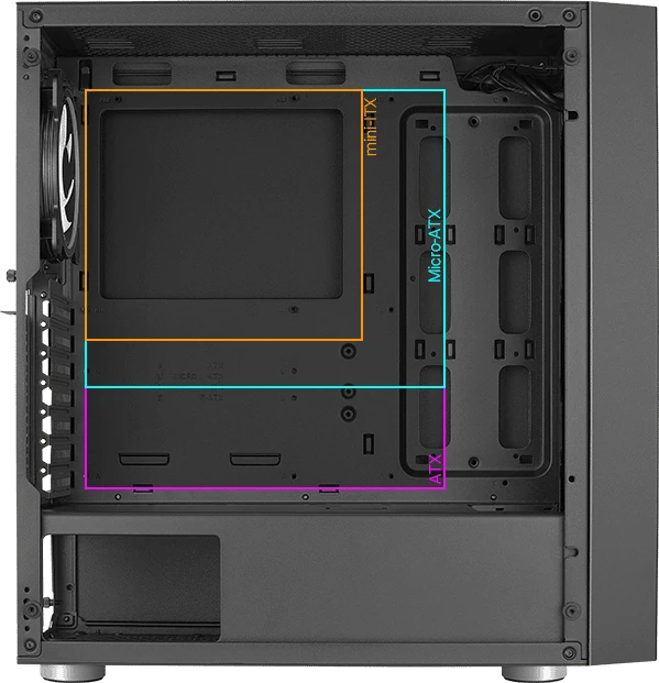 AeroCool Skribble ARGB, Glasfenster