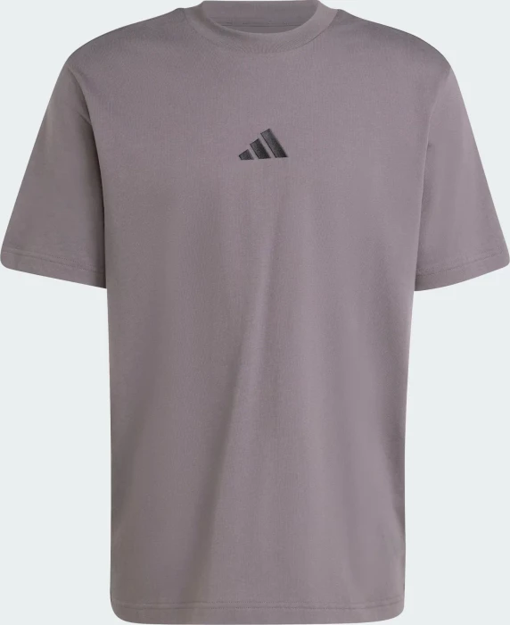 adidas Essentials Small Logo Single Jersey T-Shirt kurzarm grey strata/black (Herren)