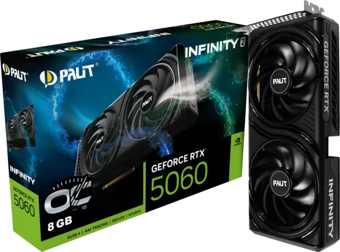 Palit GeForce RTX 5060 Infinity 2 OC V1, 8GB GDDR7, HDMI, 3x DP
