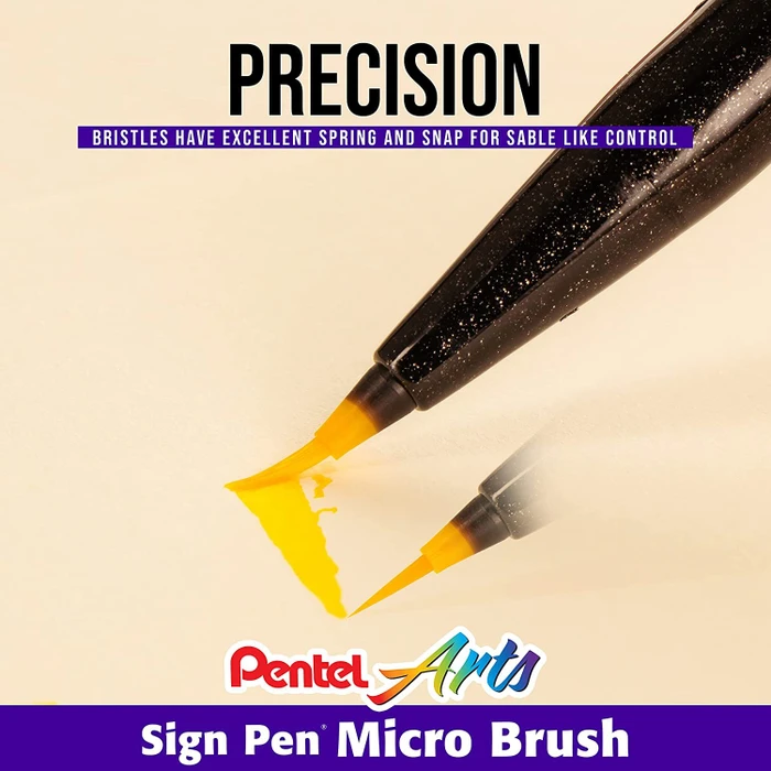 Pentel Brush Sign Pen Micro Brush SESF30C sortiert, 12er-Set, Etui