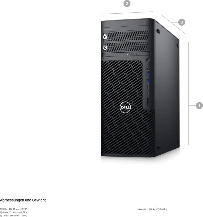 Dell Precision 7865 Tower, Ryzen Threadripper PRO 5945WX, 32GB RAM, 1TB SSD, RTX A2000