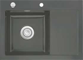 systemceram Mera 70 F Einbau Becken links mit Ablauffernbedienung lava