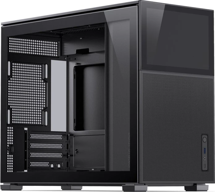 Jonsbo D31 Mesh Screen Black, schwarz, Glasfenster
