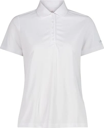 CMP Einfarbiges Pique Poloshirt kurzarm bianco/ghiaccio (Damen)