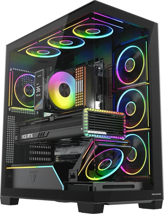 Modecom Volcano Stellar Plus 5F Black, Glasfenster