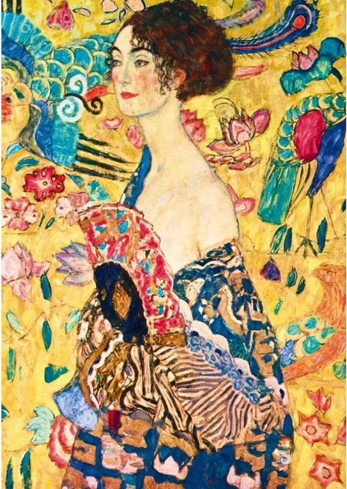 Bluebird Puzzle Gustav Klimt Lady with Fan, 1918