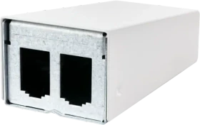 Metz Modulgehäuse, Aufputz Patchfeld, reinweiß, 2-Port, 1HE, weiß