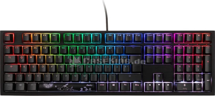 Ducky Shine 7 PBT, LEDs RGB, Blackout Edition, schwarz, MX RGB BROWN, USB, US
