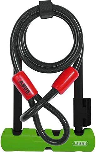 ABUS Ultra Mini 410/18 inkl. Kabel Bügelschloss, Schlüssel schwarz