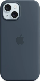 Apple Silikon Case mit MagSafe für iPhone 15 sturmblau