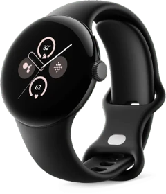 Google Pixel Watch 2 (Wi-Fi) Matte Black mit Sportarmband Obsidian