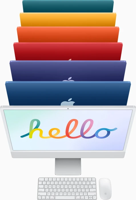 Apple iMac 24", blau, M1 - 8 Core CPU / 8 Core GPU, 16GB RAM, 1TB SSD, EN, 1Gb LAN [2021]