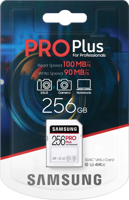 Samsung PRO Plus for Professionals R100/W90 256GB, UHS-I U3, Class 10