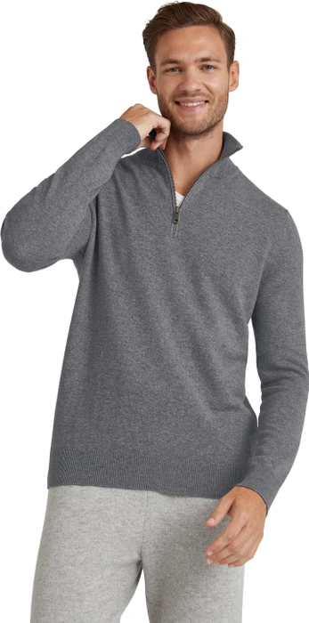 Falke Luxury Troyer Pullover dark grey-heather (Herren)