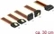 DeLOCK 15-Pin SATA Strom Stecker auf 4x 15-Pin SATA Strom Buchse, Adapterkabel, 2x gewinkelt, 30cm Vorschaubild