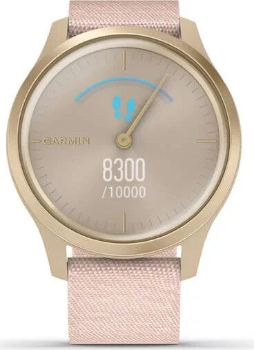 Garmin vivomove Style Aktivitäts-Tracker blush pink woven/light gold