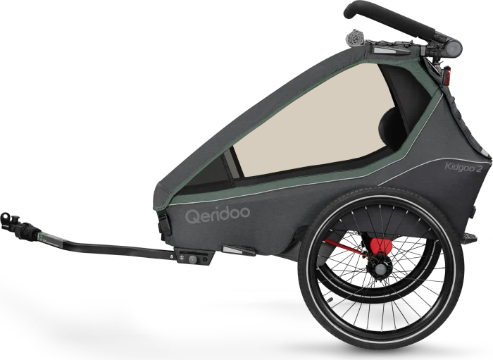 Qeridoo Kidgoo 2 Fahrradanhänger ivy green (Modell 2023)