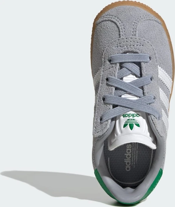 adidas Gazelle Comfort Closure Elastic Laces halo silver/cloud white/green (Junior)