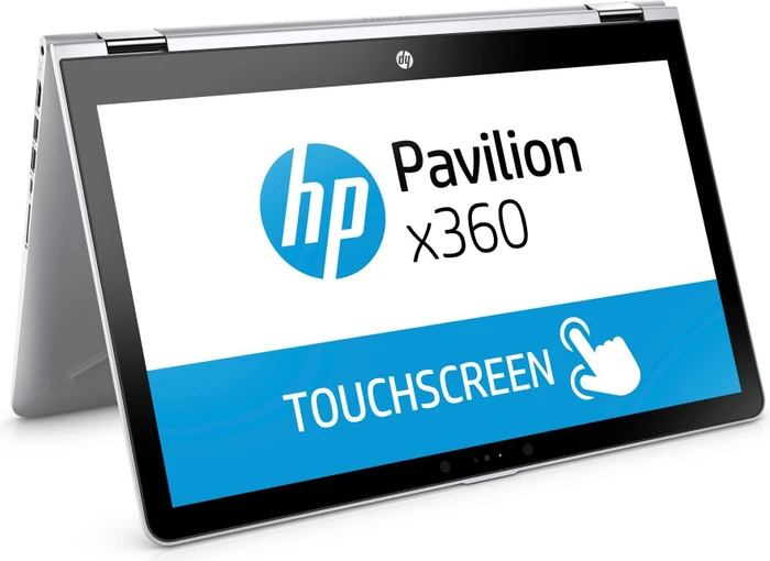 HP Pavilion x360 15-br009ng, silber, Core i5-7200U, 8GB RAM, 256GB SSD, DE