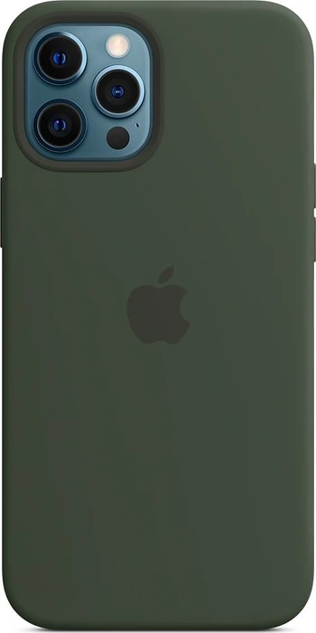 Apple Silikon Case mit MagSafe für iPhone 12 Pro Max zyperngrün